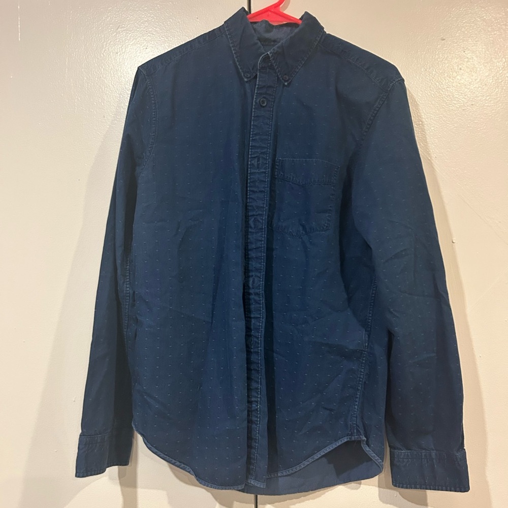 Casual blue button down